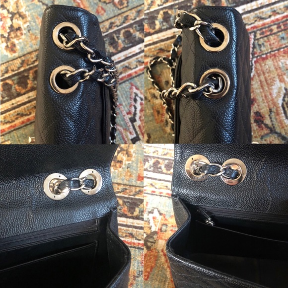 SOLD***Chanel Vintage Classic Jumbo Caviar Flap - Picture 10 of 13